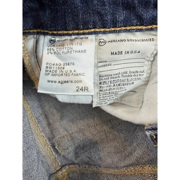 AG Adriano Goldschmied Jean Women's 24r The Stilt Cigarette Leg Blue Whisker USA - Picture 8 of 13